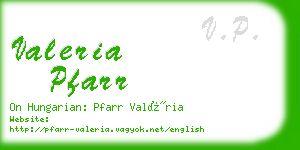 valeria pfarr business card